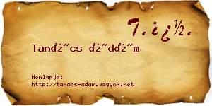 Tanács Ádám névjegykártya