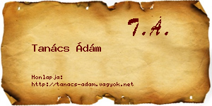 Tanács Ádám névjegykártya